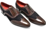 Oxfords suede και δέρμα PACO MILAN Καφέ - Μπλέ Άνδρας Oxfords 4356