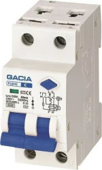 Gacia Ρελέ Ράγας Διαρροής 6A 6KA 30mA 1+N Type B 500-43540