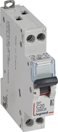 Legrand Αυτόματη Ασφάλεια 2P C20A 6kA 230V L+N 407743