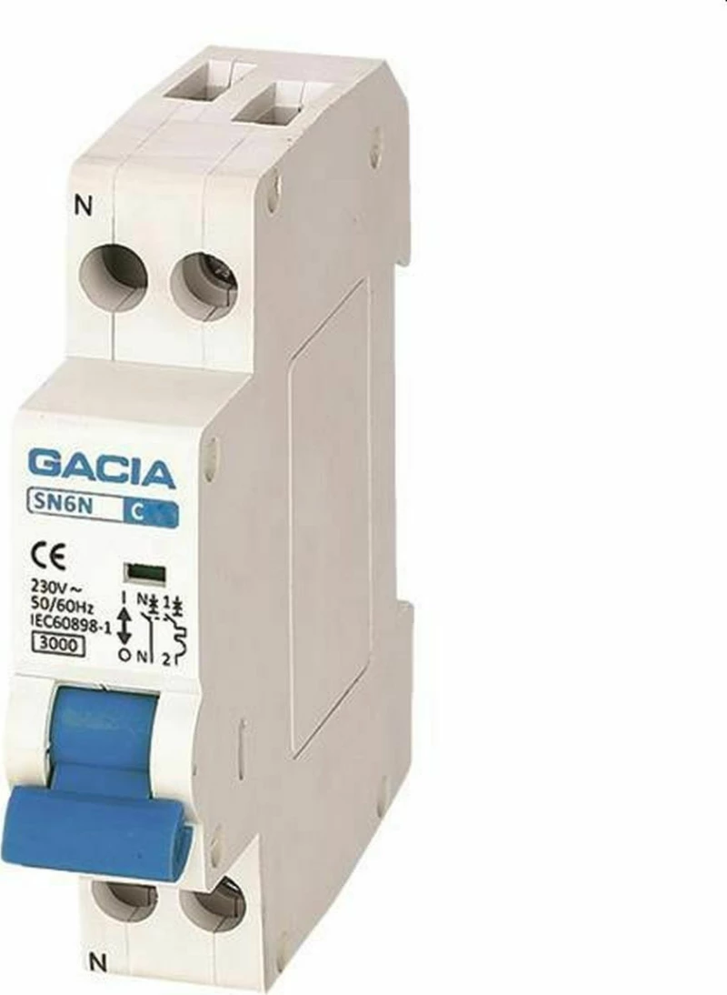 Gacia Αυτόματη Ασφάλεια 2X16A 1P+Ν 3KA 500-42322