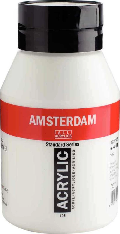 Royal Talens Amsterdam All Acrylics Standard 1000ml Titanium White 105