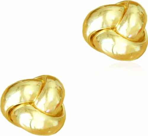 Σκουλαρίκια λουστρέ κόμπος χρυσά 14Κ