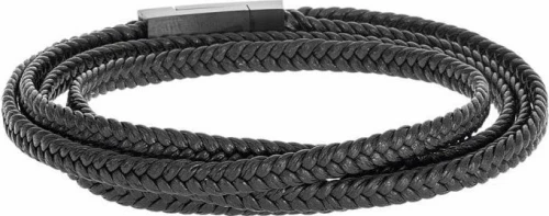 Βραχιόλι Senza Men'S Steel Leather Strap - Ssd3368Bk Ssd3368Bk