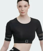 Bodytalk Γυναικεία Μπλούζα Cropped Μαυρο