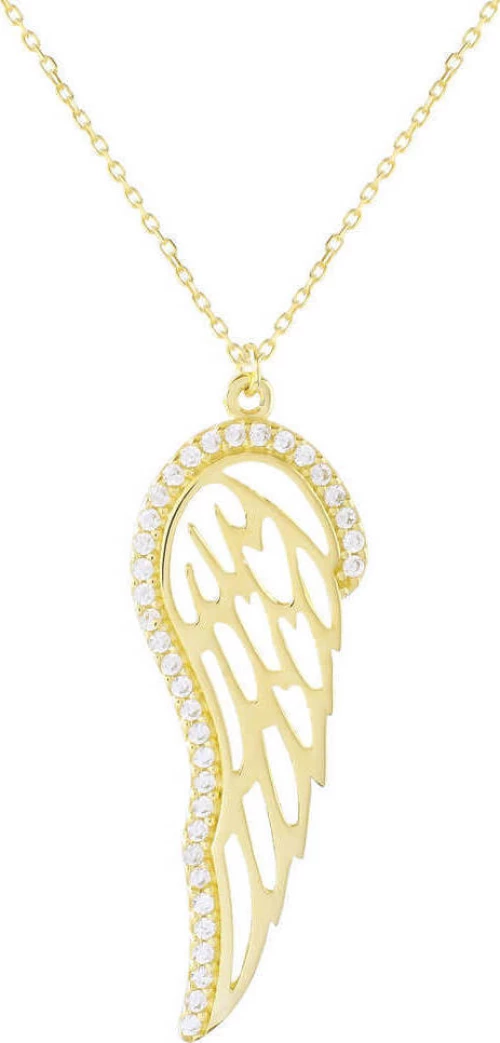 Κολιέ φτερό αγγέλου χρυσό 14Κ