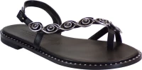 Fratelli Robinson Γυναικεία Πέδιλα 621601 Μαύρο Δέρμα robinso 621601 mauro