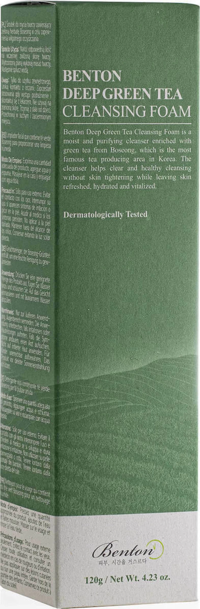 Benton Deep Green Tea Cleansing Foam 120gr