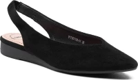Suede Μπαλαρίνες Μυτερές Betsy 917007/05-01 Μαύρο
