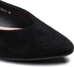 Suede Μπαλαρίνες Μυτερές Betsy 917007/05-01 Μαύρο