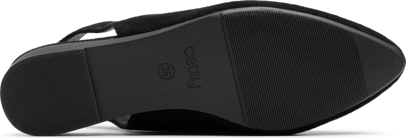 Suede Μπαλαρίνες Μυτερές Betsy 917007/05-01 Μαύρο