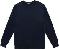 Distressed Crew-Neck Sweatshirt Navy Blue