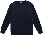 Distressed Crew-Neck Sweatshirt Navy Blue
