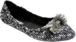 Μπαλαρίνα γυναικεία Footzyfolds Bouclet Black/White 959298