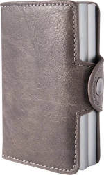 ΜΙΝΙ ΠΟΡΤΟΦΟΛΙ ΔΙΠΛΗ ΚΑΡΤΟΘΗΚΗ Automatic RFID Signal Block Wallet Card Case GREY 800.0017