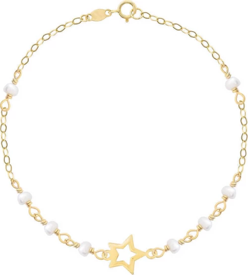 Αστέρι βραχιόλι χρυσό 9Κ