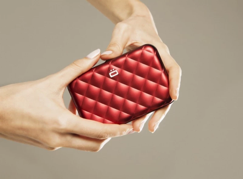 Ogon Designs Quilted Button Wallet Red