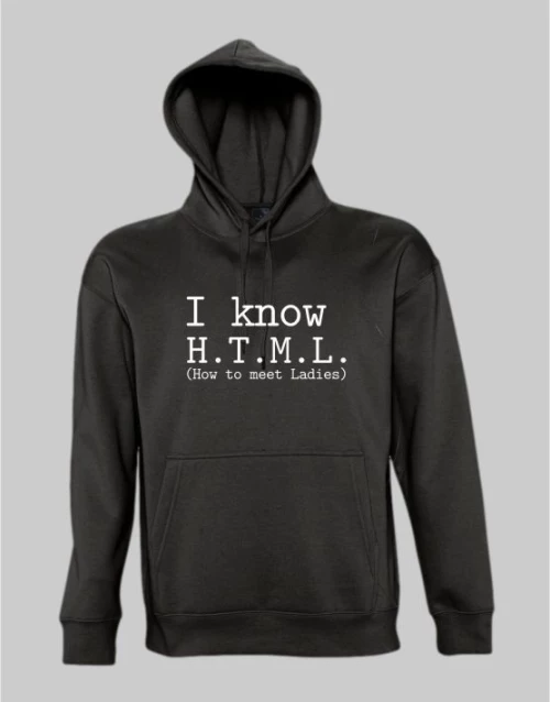 I know HTML Hoodie - BLACK