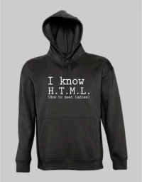 I know HTML Hoodie - BLACK