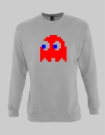 Pac man ghost sweatshirt - GREY MELANGE