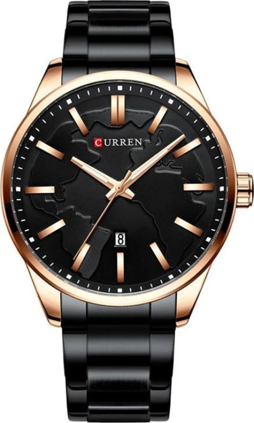 Ανδρικό Ρολόι Curren Black-Gold - Watch Men Waterproof Calendar Quartz Wrist
