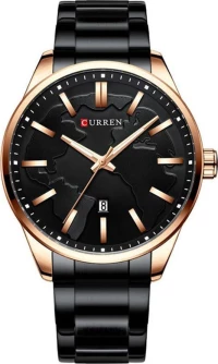 Ανδρικό Ρολόι Curren Black-Gold - Watch Men Waterproof Calendar Quartz Wrist
