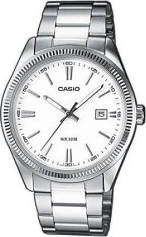 Casio Ρολόι με Μεταλλικό Μπρασελέ σε Ασημί χρώμα