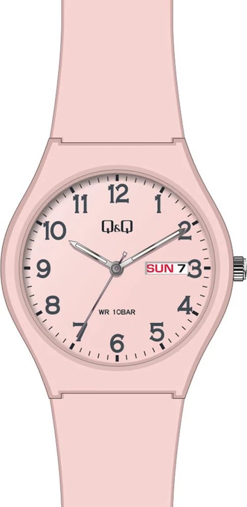 Q&Q A212J005 Pink Plastic Strap