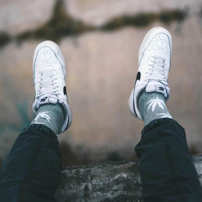 Κάλτσες Bee Unusual Cannabee Grey White