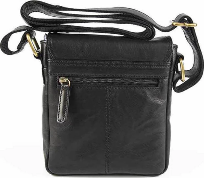 Δερμάτινη τσάντα ώμου Fetiche Leather SAK-7018 Black