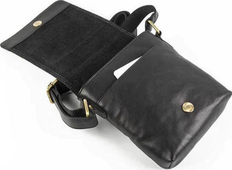 Δερμάτινη τσάντα ώμου Fetiche Leather SAK-7018 Black