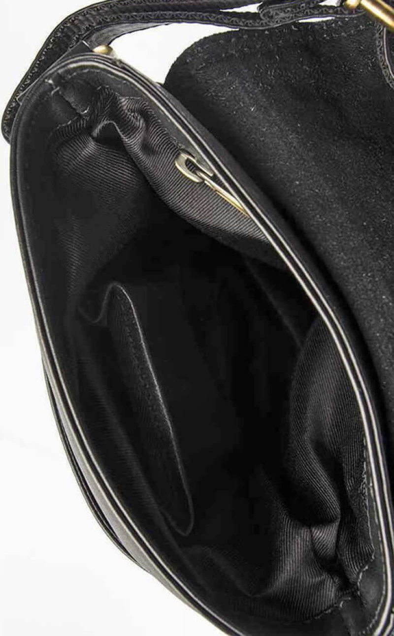 Δερμάτινη τσάντα ώμου Fetiche Leather SAK-7018 Black