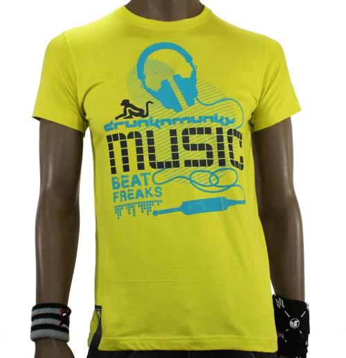 T-Shirt Drunknmunky 7123D Yellow