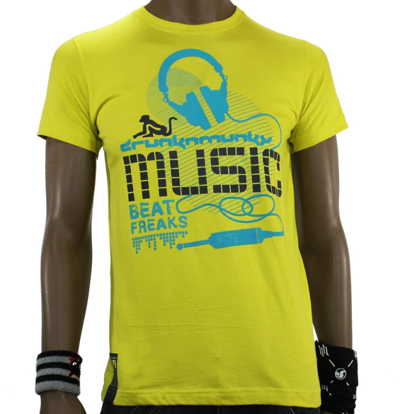 T-Shirt Drunknmunky 7123D Yellow