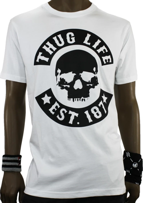 T-Shirt Thug Life TLTS161 White/Black