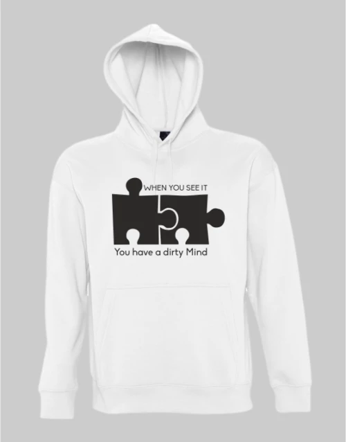 Dirty mind hoodie - WHITE