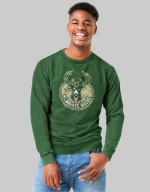 Milwaukee Bucks Sweatshirt (Replica) - BOTTLE GREEN