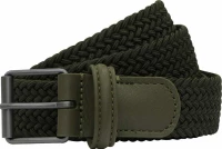 Anderson's Leather-Trimmed Woven Belt Green