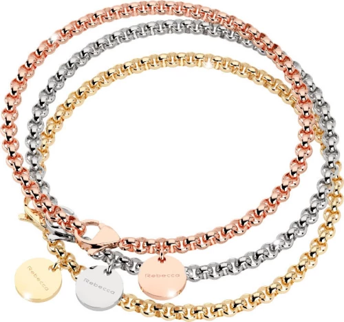 Rebecca Γυναικείο Βραχιόλι από Ασήμι Επιχρυσωμένο