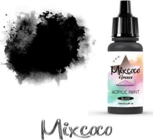 Ακρυλικο χρωμα αερογραφου μαυρο 15ml