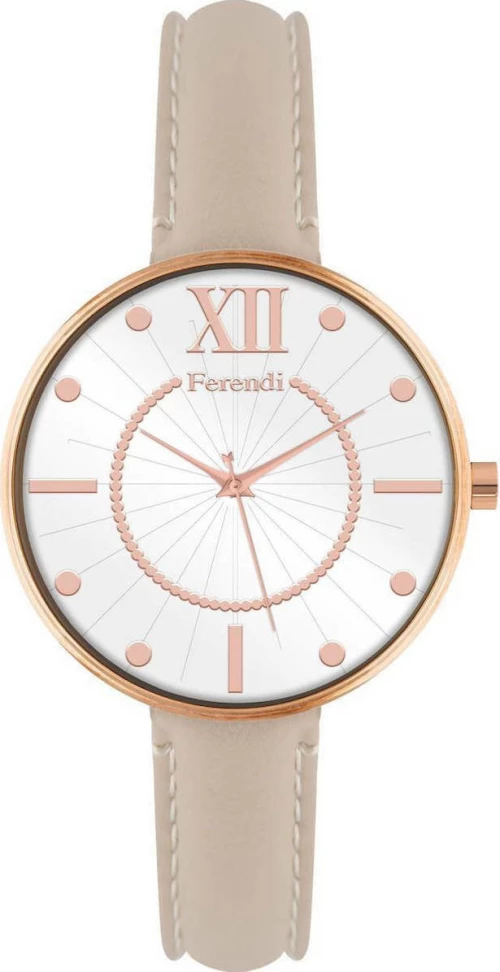 Ferendi 8945-33 Bang Up Beige Leather Strap