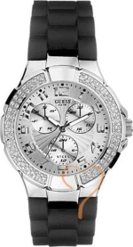 Guess Ladies Black Rubber