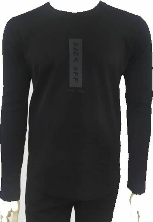 μπλούζα μακό jersey 91106 Μαύρο