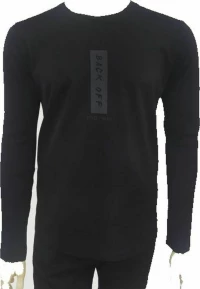 μπλούζα μακό jersey 91106 Μαύρο