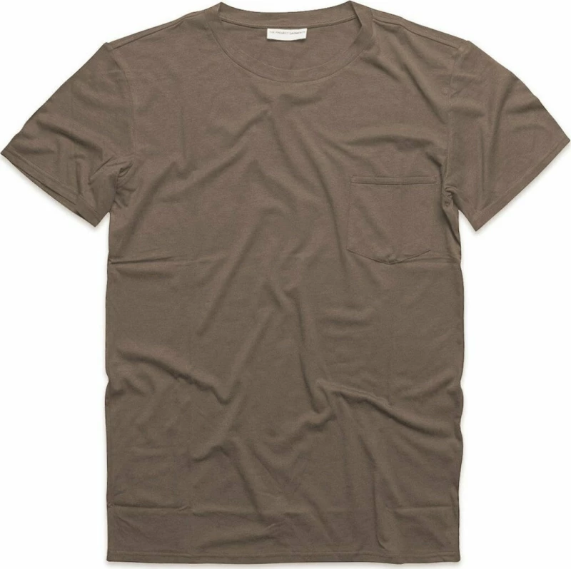 The Project Garments Crew Neck Modal-Blend Pocket T-shirt Taupe
