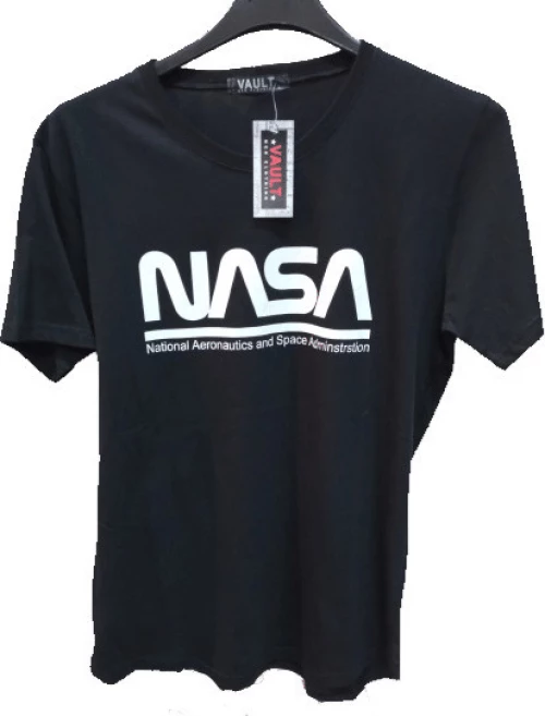 Μπλούζα ανδρική κοντομάνικη NASA Μαύρο