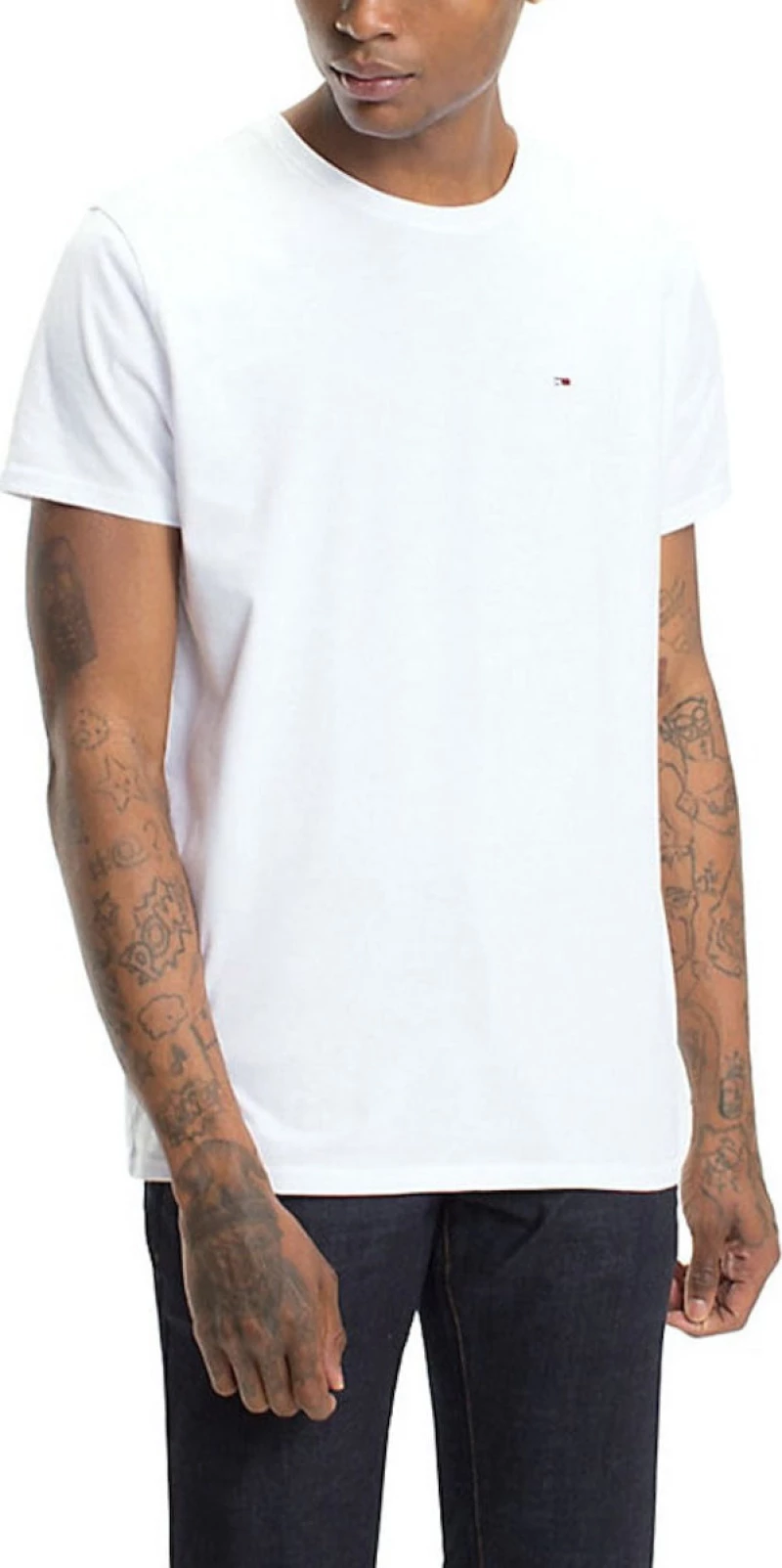 Ανδρικό T-shirt Λευκό Tommy Jeans DM0DM04411-100