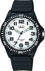 Q&Q Black Rubber Strap Vs16J006Y