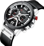 Curren CR8329 Black/Silver Με Χρονογράφους