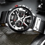 Curren CR8329 Black/Silver Με Χρονογράφους