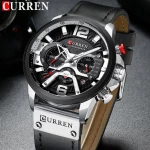 Curren CR8329 Black/Silver Με Χρονογράφους
